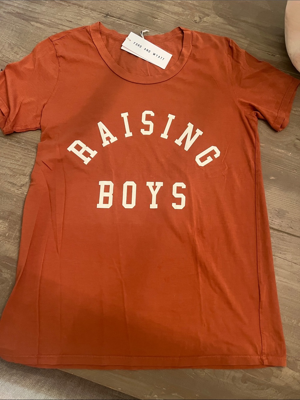 'Raising Boys' Short Sleeve Tee - Rust